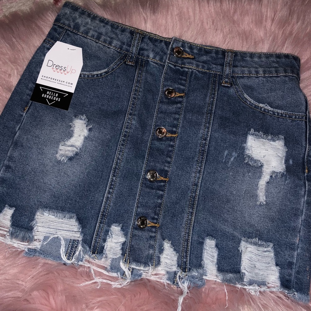 Dress up boutique denim skirt
